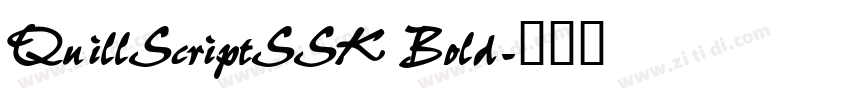 QuillScriptSSK Bold字体转换